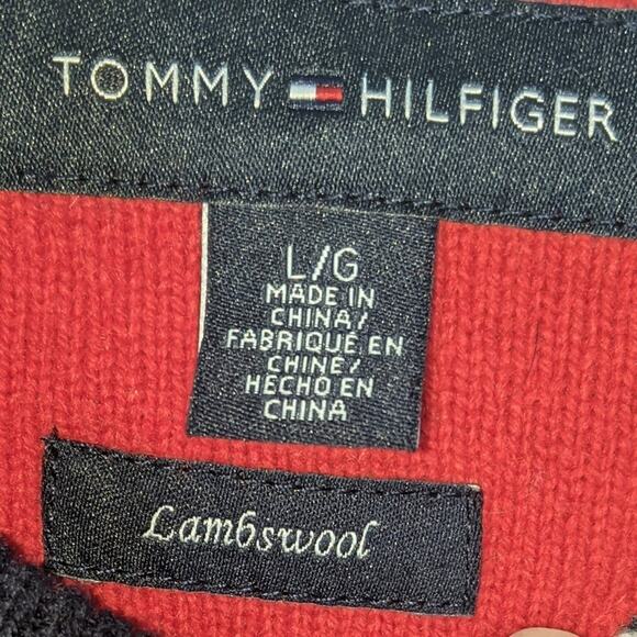 Tommy Hilfiger Fair Isle Lambswool Sweater Ski Snowflake Men's Size Large - Picture 7 of 8
